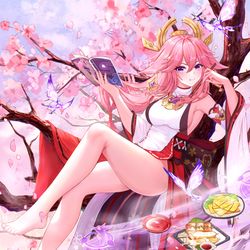 This is a pixiv picture whose title is 屑狐狸的惬意时光.
