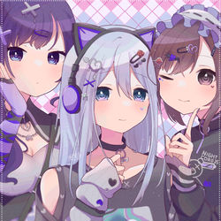 This is a pixiv picture whose title is 💙❤💛.