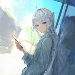 This is a pixiv picture whose title is 待ち合わせ.