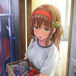 This is a pixiv picture whose title is 体育倉庫.