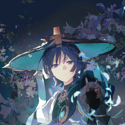 This is a pixiv picture whose title is 風に落ち.