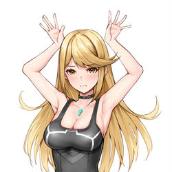 This is a pixiv picture whose title is Mythra x Eunie.