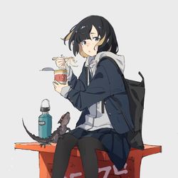 This is a pixiv picture whose title is 放課後キャンプ.