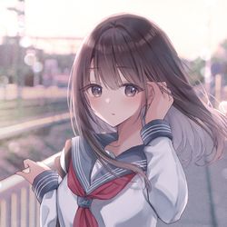This is a pixiv picture whose title is 秋風.