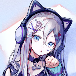 This is a pixiv picture whose title is 「…にゃあ？」.