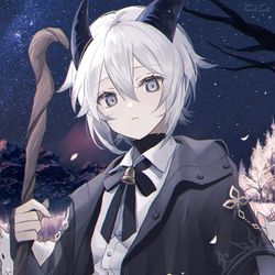 This is a pixiv picture whose title is 星空巡りの遊牧民.