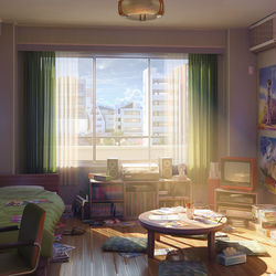 This is a pixiv picture whose title is 部屋.