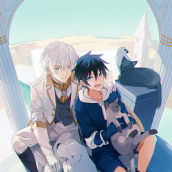 This is a pixiv picture whose title is 塔の上.
