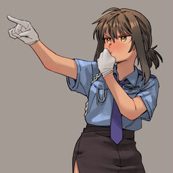 This is a pixiv picture whose title is 「あそこの白露型！有罪！」.