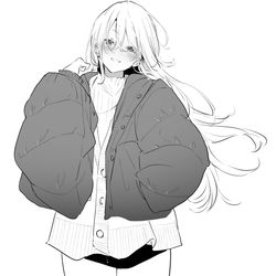 This is a pixiv picture whose title is 冬服ギャルらくがき.