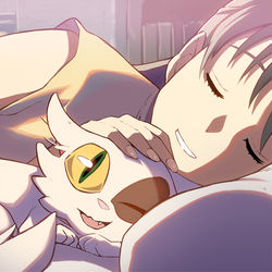 This is a pixiv picture whose title is 鈴芽の子になれたダイジン.