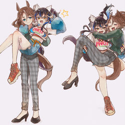 This is a pixiv picture whose title is 爆逃げコンビ.