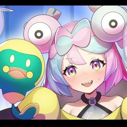 This is a pixiv picture whose title is ナンジャモの自分の初配信を見る配信.