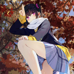 This is a pixiv picture whose title is 生足ちゃん、参上。.