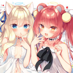 This is a pixiv picture whose title is 💛❤️.