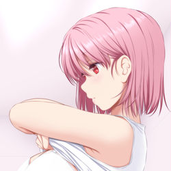 This is a pixiv picture whose title is 着替え中幽々子様.