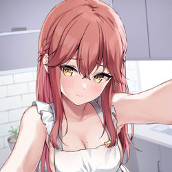 This is a pixiv picture whose title is 「晩ごはん用意するね~」.