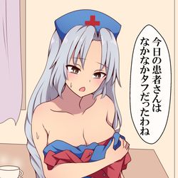 This is a pixiv picture whose title is 苦戦した永琳先生.