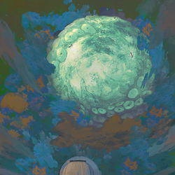 This is a pixiv picture whose title is 深秋の名月.
