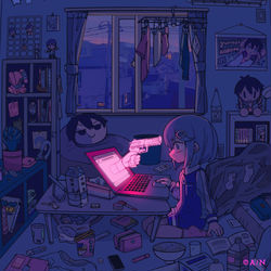 This is a pixiv picture whose title is 「拝啓、匣庭の中より」.