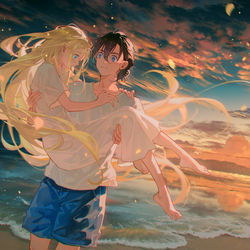 This is a pixiv picture whose title is つかまえた.