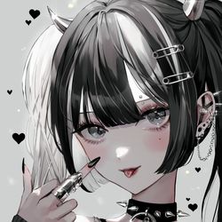 This is a pixiv picture whose title is Don't fuck with me🖤🖤.