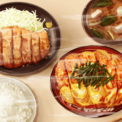 This is a pixiv picture whose title is 丼.