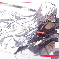 This is a pixiv picture whose title is 二刀黒セーラー.