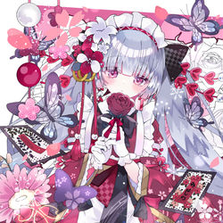 This is a pixiv picture whose title is 袴メイドちゃん🎀🦋.