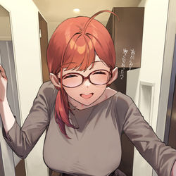 This is a pixiv picture whose title is 近視の姉＃85.
