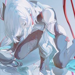 This is a pixiv picture whose title is 申鹤.