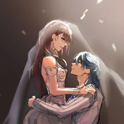 This is a pixiv picture whose title is ラフと没絵.