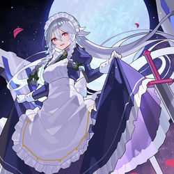 This is a pixiv picture whose title is ロング咲夜.