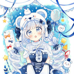 This is a pixiv picture whose title is しろくまちゃん.