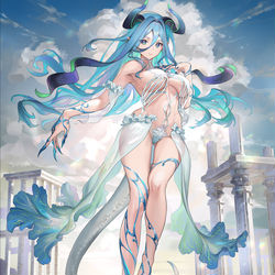 This is a pixiv picture whose title is 『エバーテイル』より海原の創造主「ティアマト」.