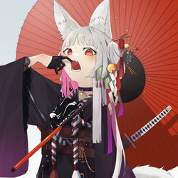 This is a pixiv picture whose title is KOMAINU.