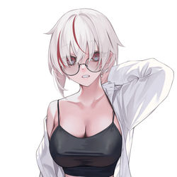 This is a pixiv picture whose title is 寝起きワイシャツ.