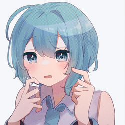 This is a pixiv picture whose title is ショートなミクさん.