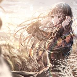 This is a pixiv picture whose title is 秋声を聴く.