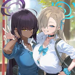 This is a pixiv picture whose title is Karin & Asuna.