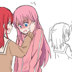 This is a pixiv picture whose title is ぼっちと喜多ちゃん.