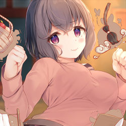 This is a pixiv picture whose title is 台所事情.