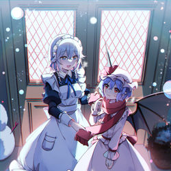 This is a pixiv picture whose title is 冬の夜、紅魔館にて。.