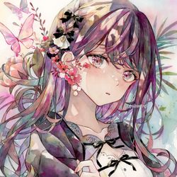 This is a pixiv picture whose title is 透明水彩＊ケマンソウ.