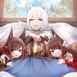 This is a pixiv picture whose title is もふもふ～.