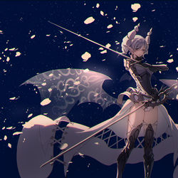 This is a pixiv picture whose title is 迷宮城の白銀姫.