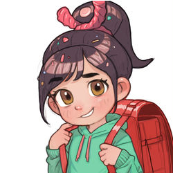 This is a pixiv picture whose title is Vanellope doodle.