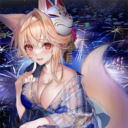 This is a pixiv picture whose title is 🎇🦊「…二人だけの秘密、ね。」.