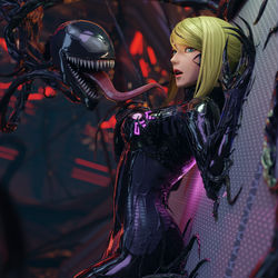 This is a pixiv picture whose title is Symbiote Samus 2022.
