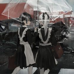 This is a pixiv picture whose title is 雨天.